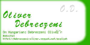 oliver debreczeni business card